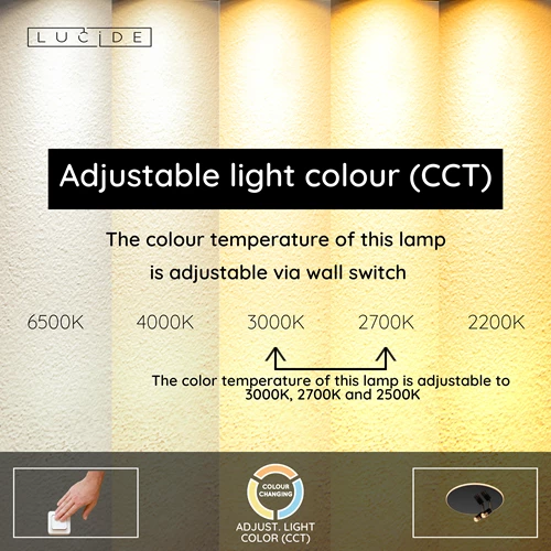 Lucide JUBEL - Flush ceiling light - Ø 40 cm - LED - CCT - 2500K/3000K - Gun Metal - USP